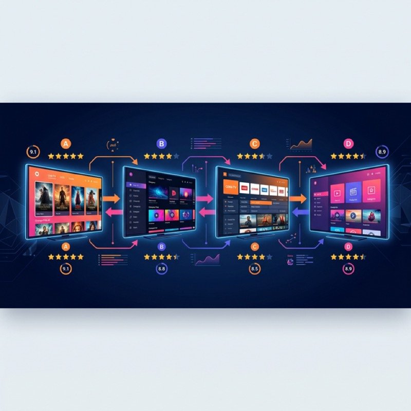 Comparaison Iron IPTV et alternatives avec tableau de criteres